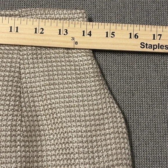 Rena Rowan Textured Tweed Pencil Skirt Cream Midi Career Office Old Money Chic 8 - Picture 5 of 8